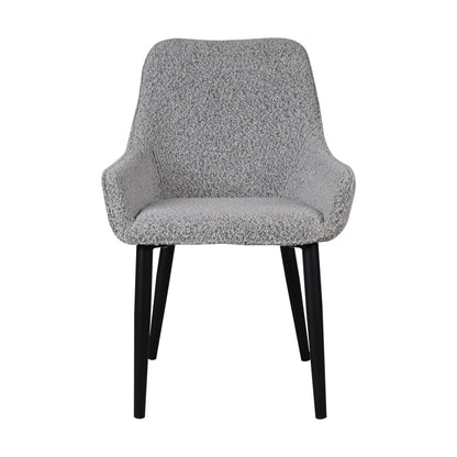 Dining Chair - Pepper Boucle in Black Legs (Set of 2)