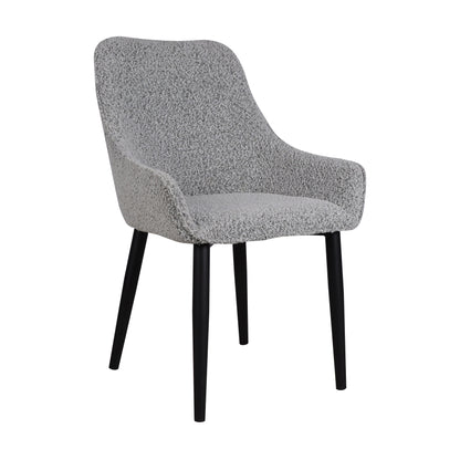 Dining Chair - Pepper Boucle in Black Legs (Set of 2)