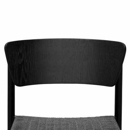 Rope Seat Dining Chair - Black