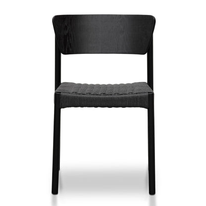 Rope Seat Dining Chair - Black