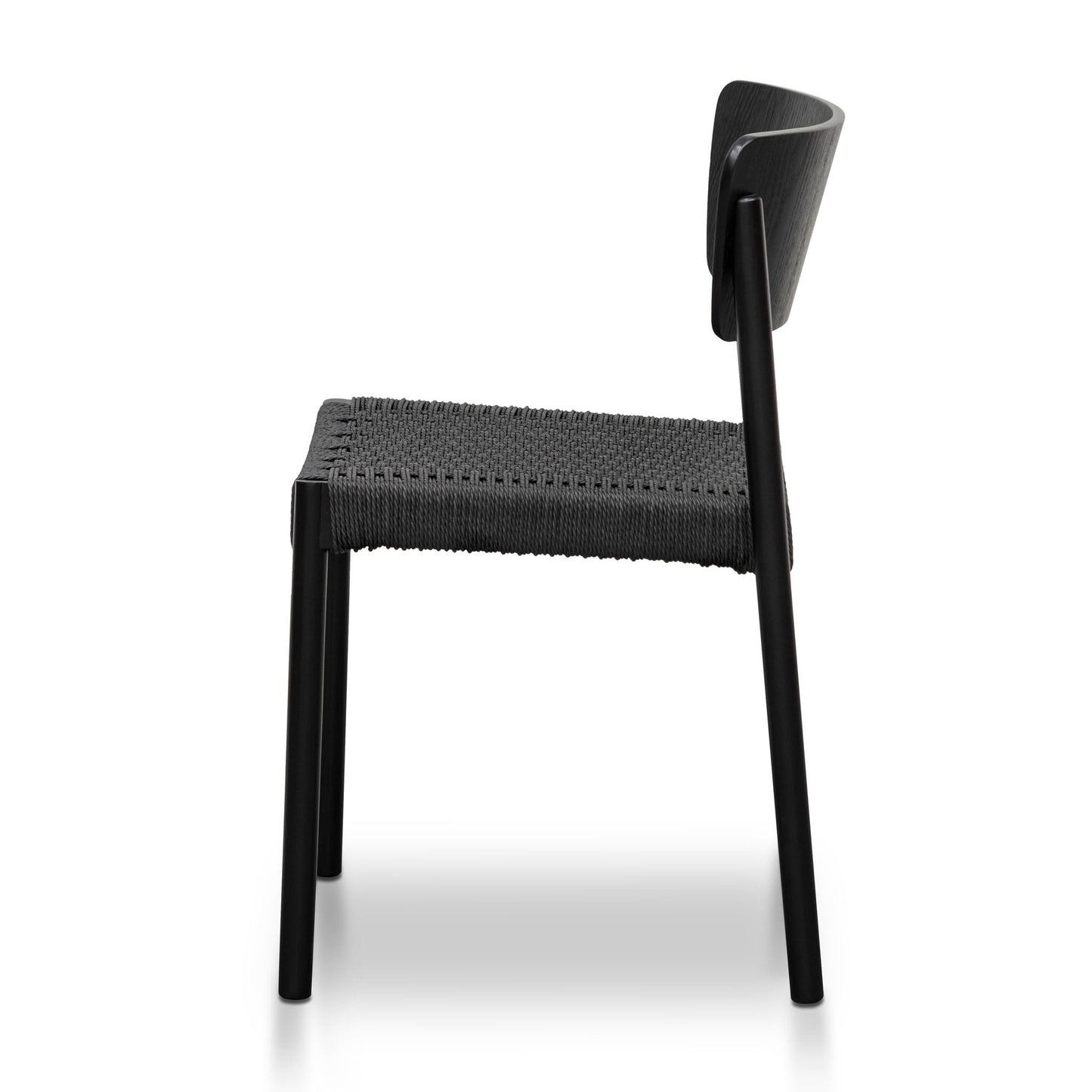 Rope Seat Dining Chair - Black