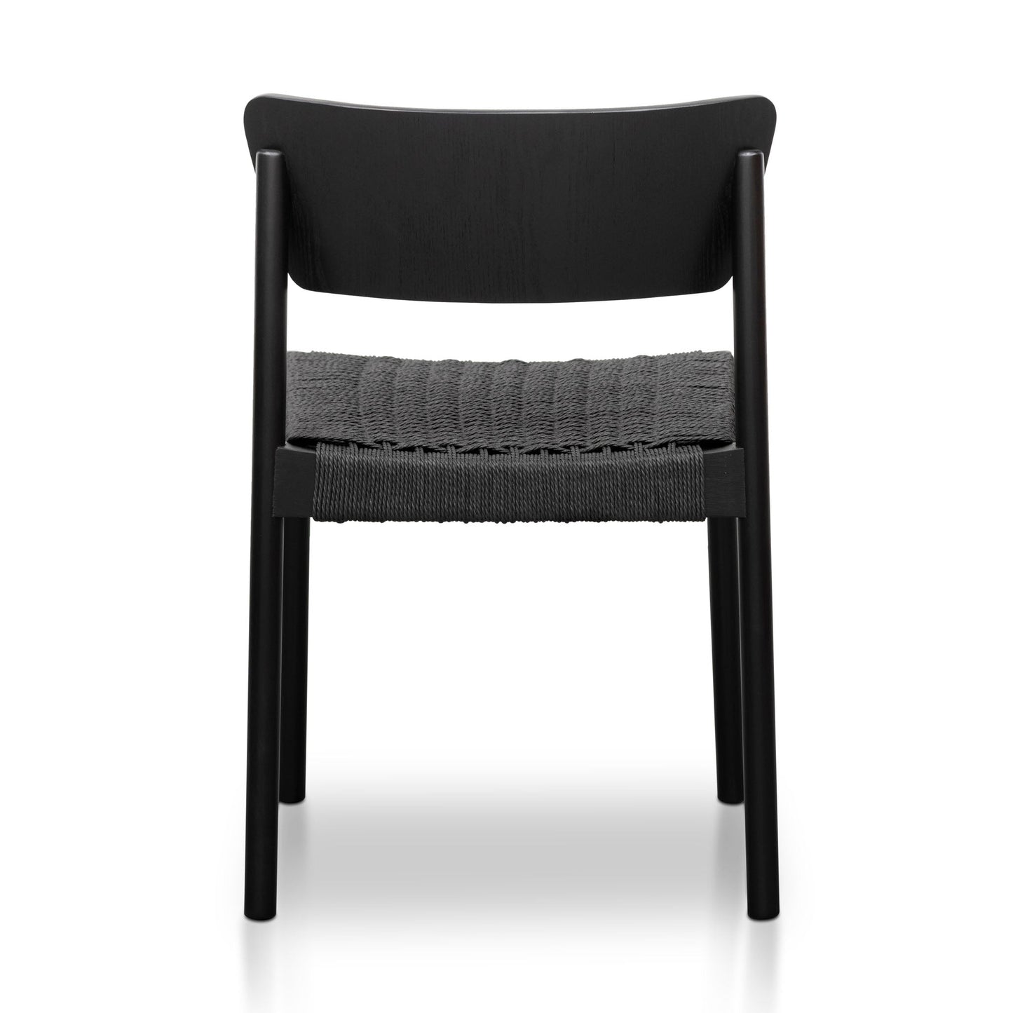 Rope Seat Dining Chair - Black