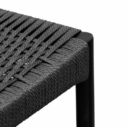 Rope Seat Dining Chair - Black