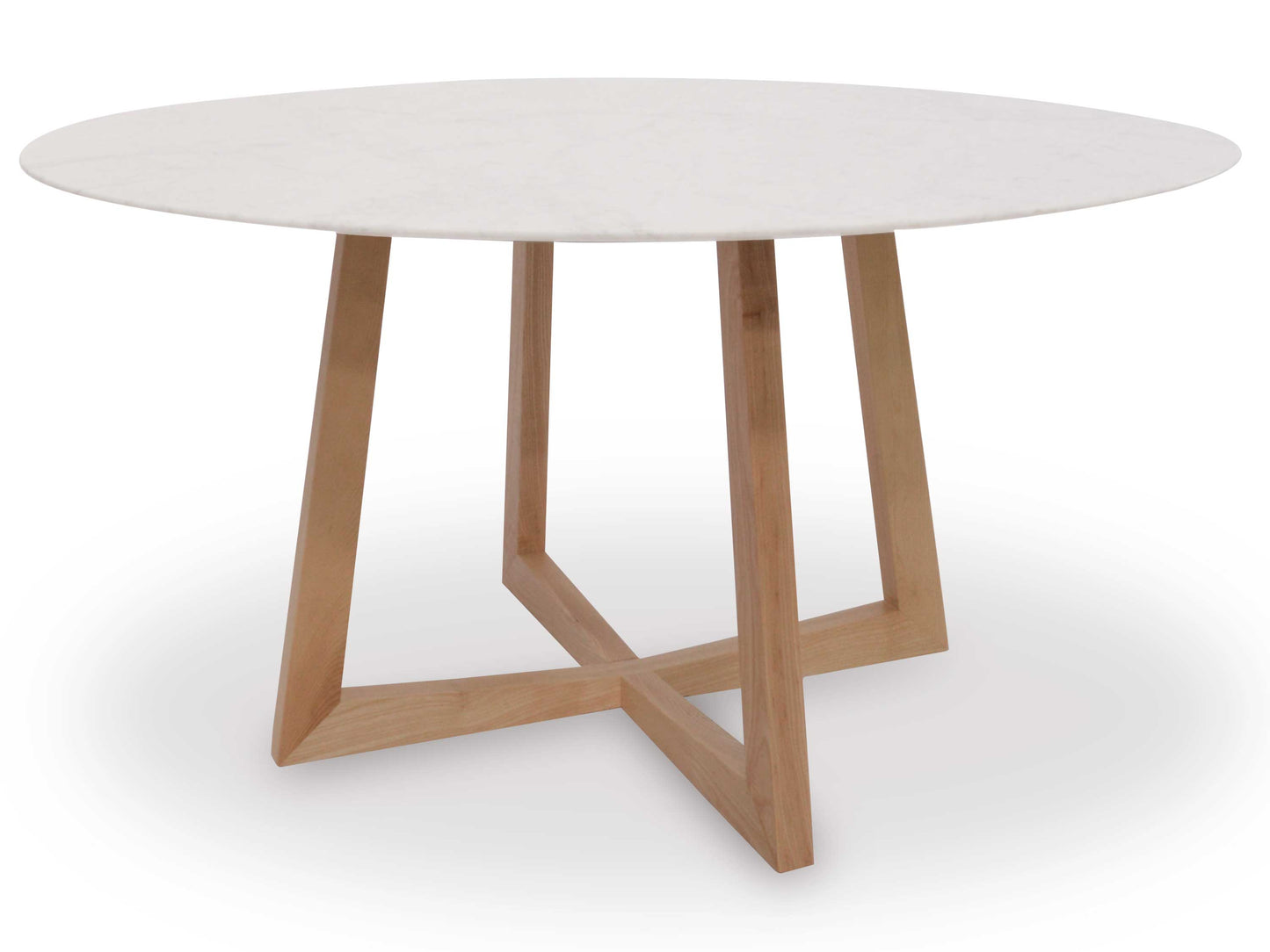 Round Marble Dining Table - 1.5m Natural