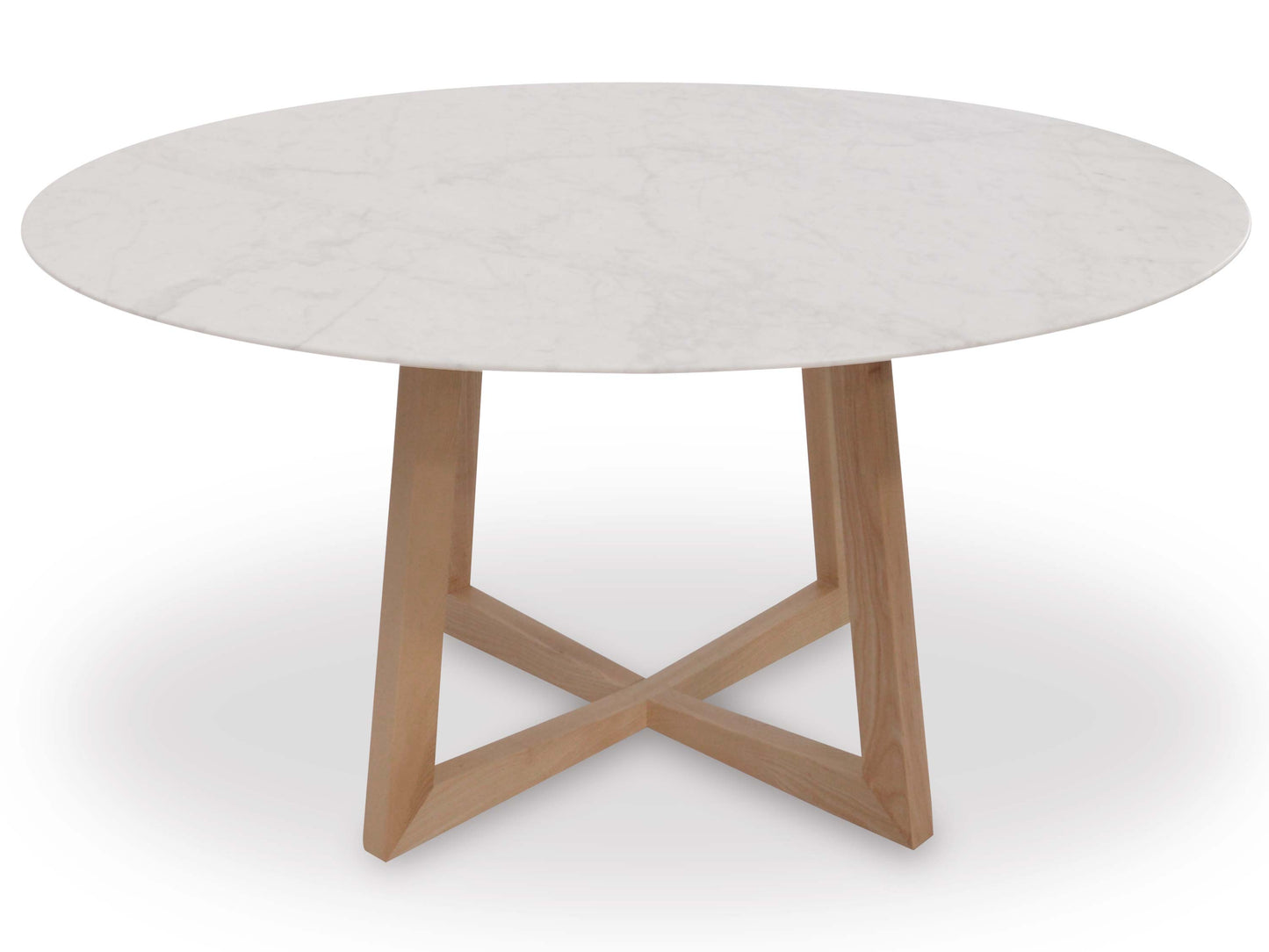 Round Marble Dining Table - 1.5m Natural