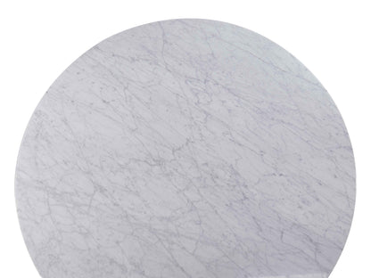 Marble Round Dining Table - 1.15m Natural