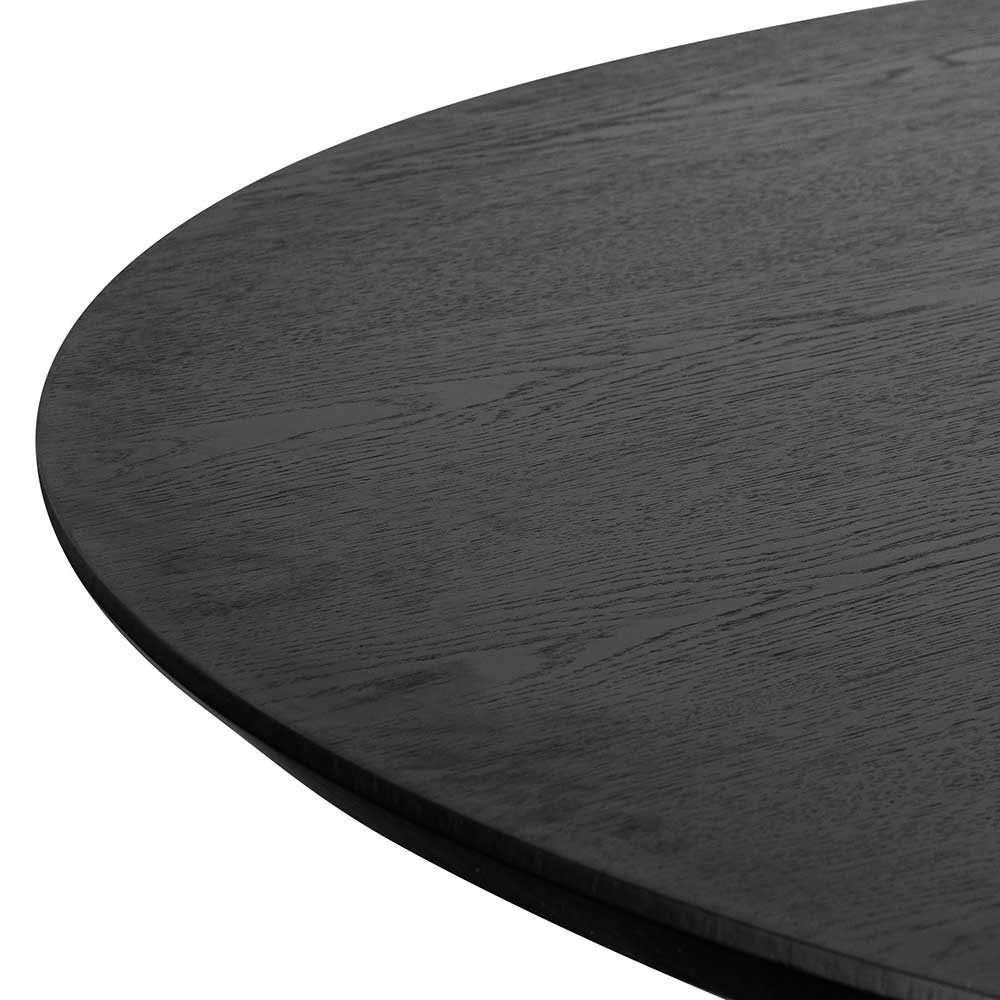 Black Wooden Round Dining Table - 1.5m