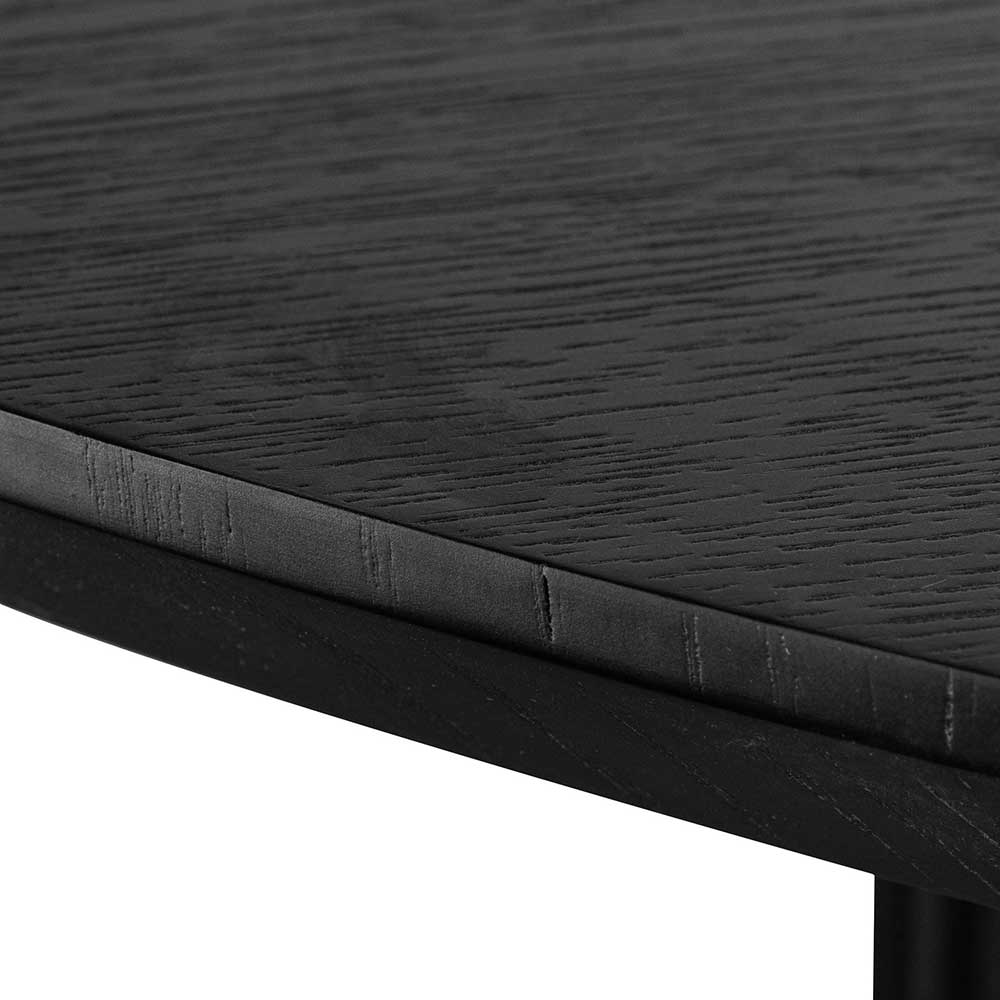 Black Wooden Round Dining Table - 1.5m