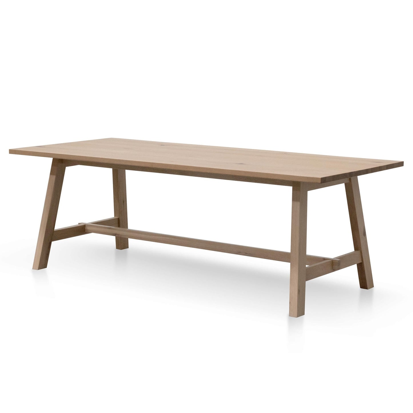 Wooden Dining Table - 2.2m Washed Natural