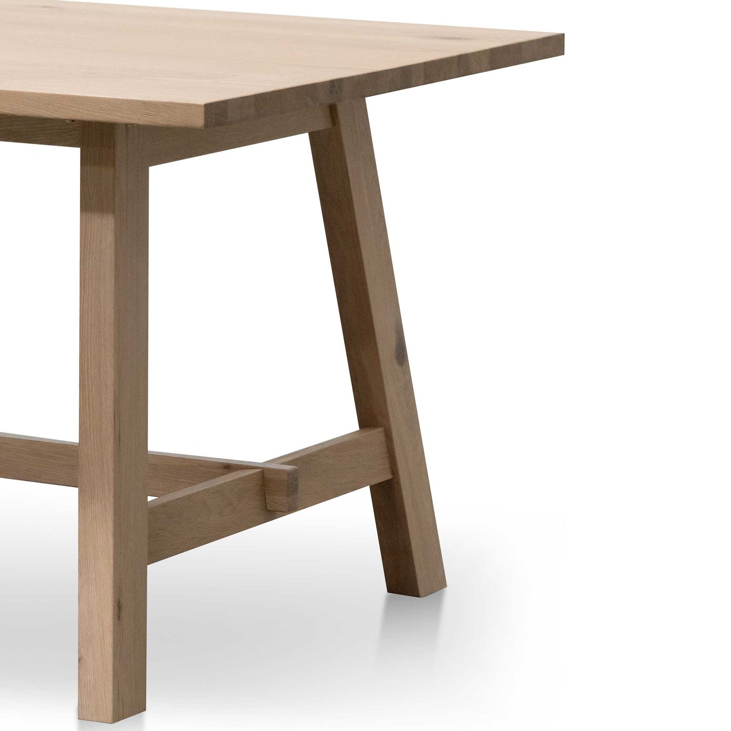 Wooden Dining Table - 2.2m Washed Natural