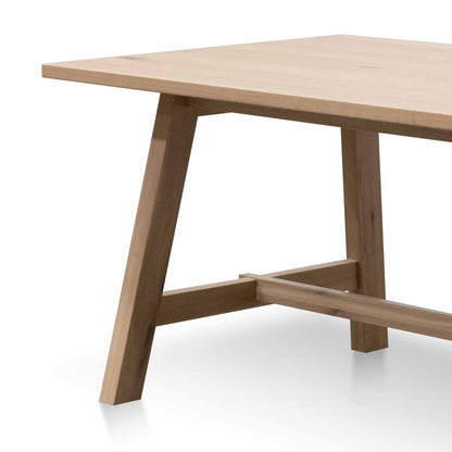 Wooden Dining Table - 2.2m Washed Natural