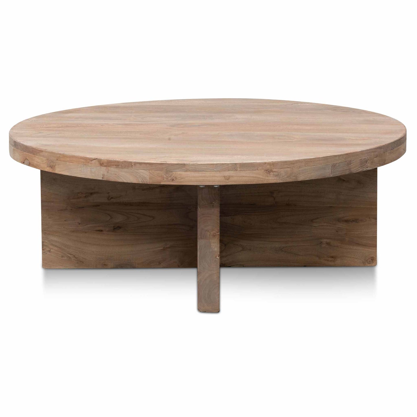 Round Coffee Table - 100cm Natural - Thick Base