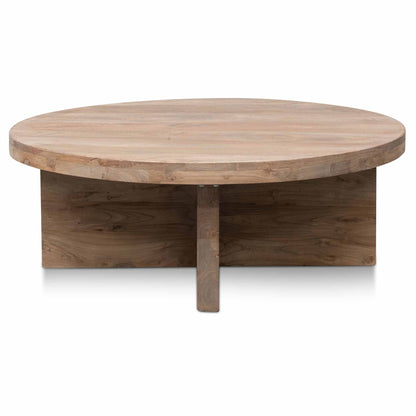 Round Coffee Table - 100cm Natural - Thick Base