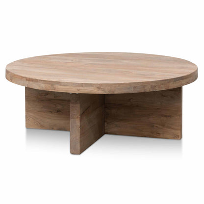 Round Coffee Table - 100cm Natural - Thick Base