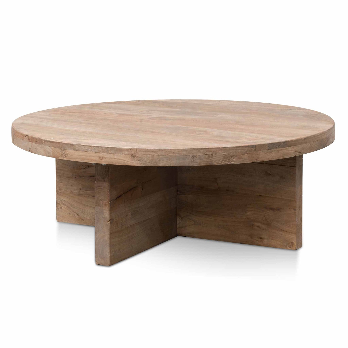 Round Coffee Table - 100cm Natural - Thick Base