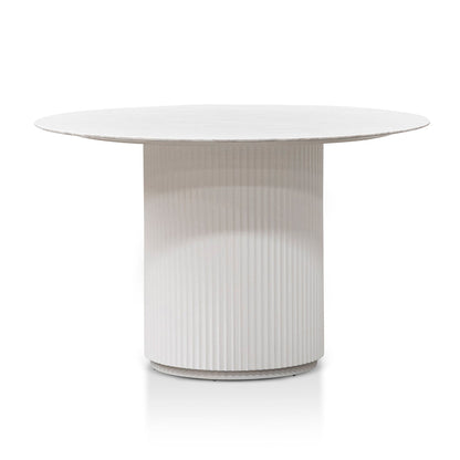 Round Marble Dining Table - 1.2m White