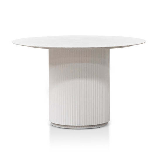 Round Marble Dining Table - 1.2m White