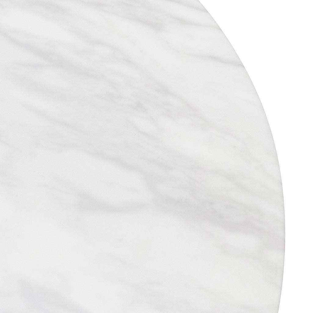 Round Marble Dining Table - 1.2m White