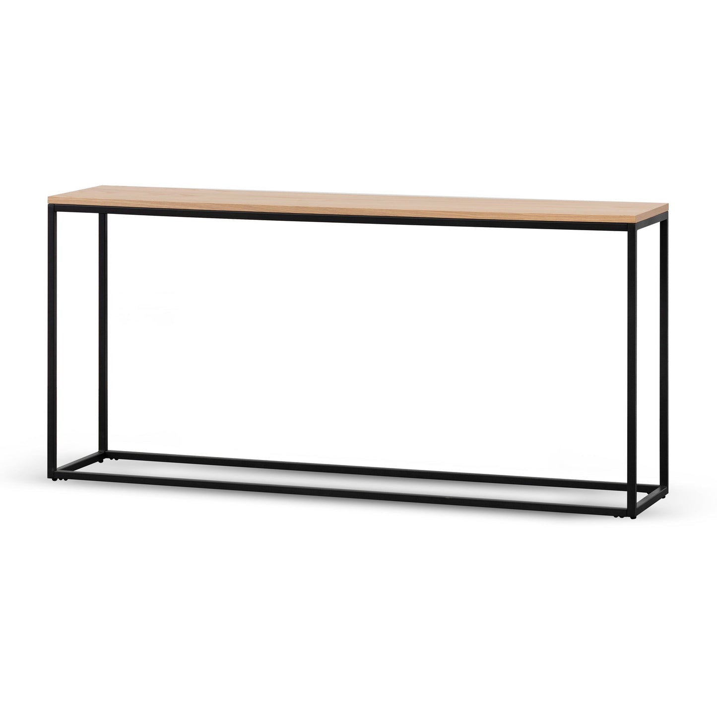 Natural Top Console Table with Black Frame -1.6m