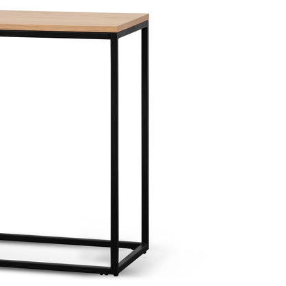 Natural Top Console Table with Black Frame -1.6m