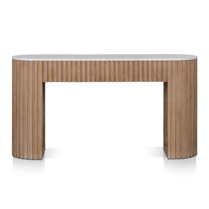 White Marble Console Table - 1.6m Natural