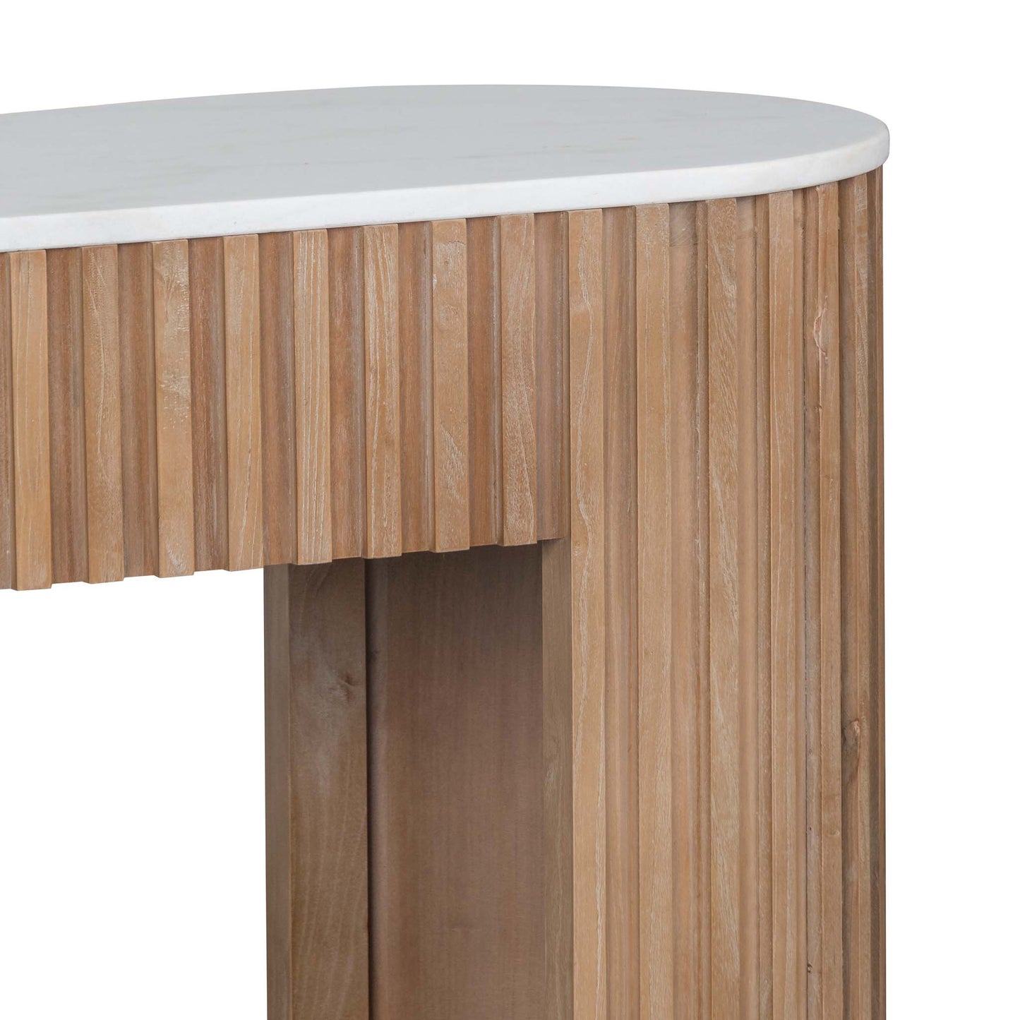 White Marble Console Table - 1.6m Natural