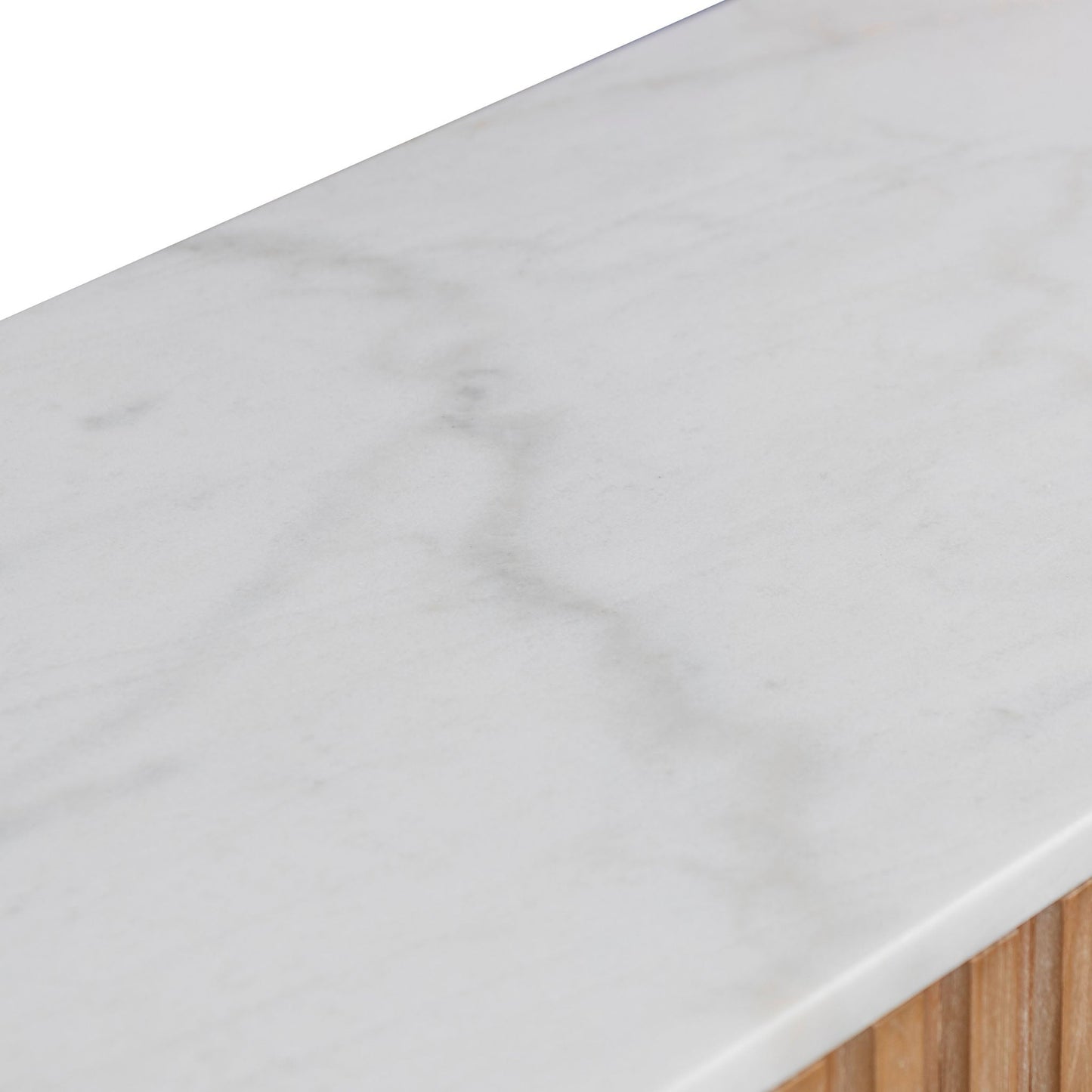 White Marble Console Table - 1.6m Natural