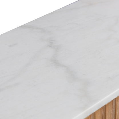 White Marble Console Table - 1.6m Natural