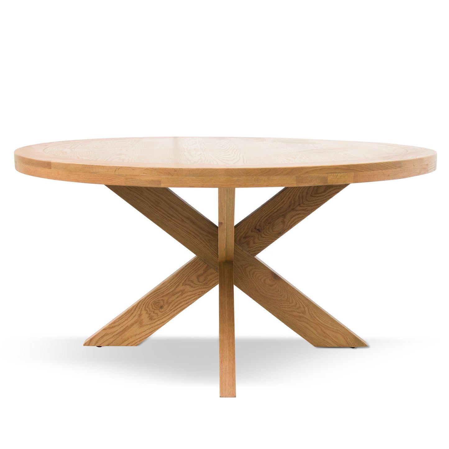 Round Wooden Dining Table - 1.5m Natural