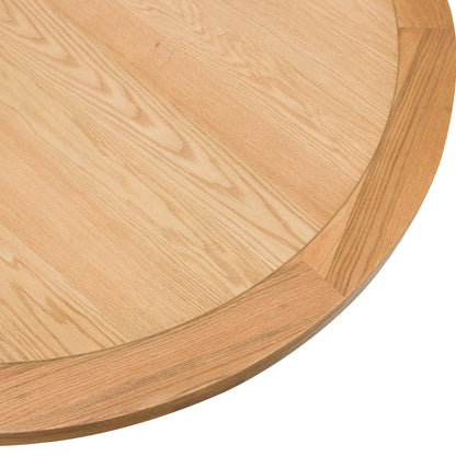 Round Wooden Dining Table - 1.5m Natural