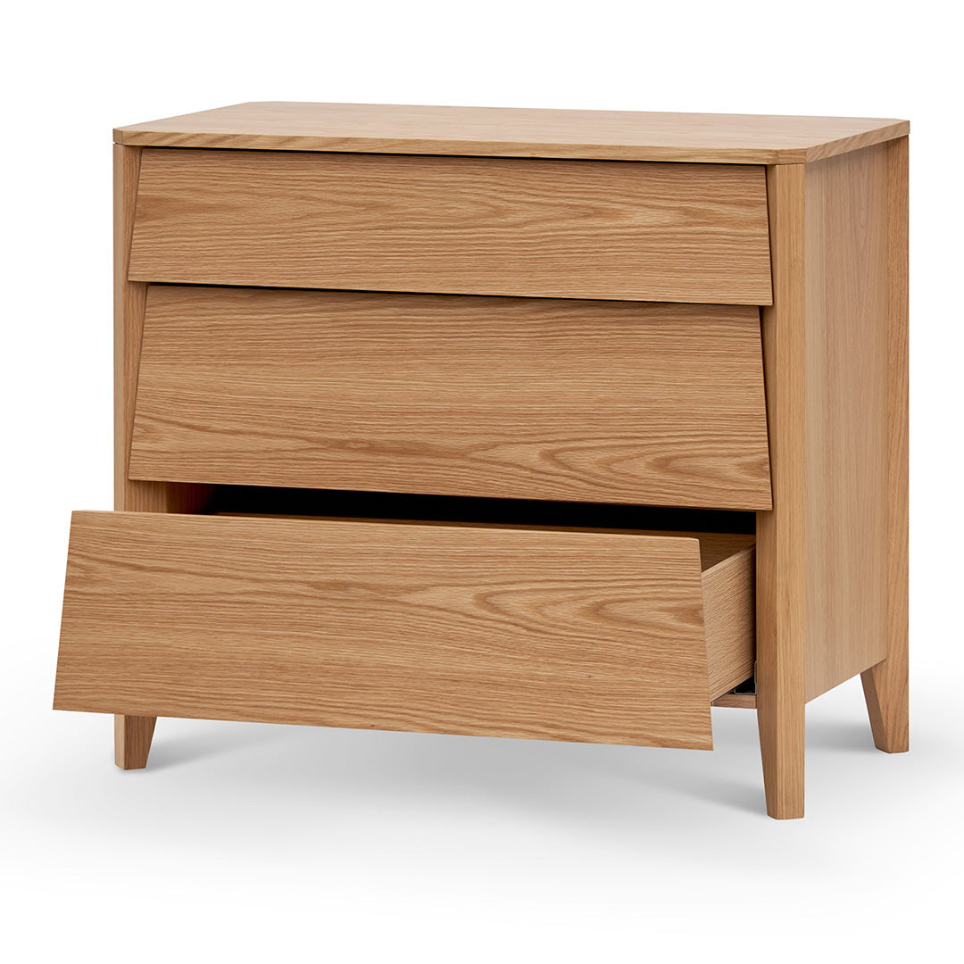 Natural Oak Three-Drawers Dresser Unit