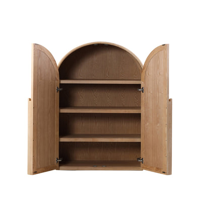 Ash Arched Cabinet - Natural