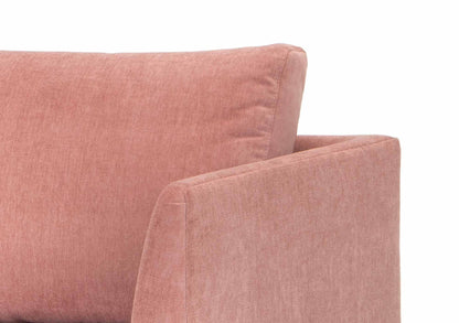 Dusty Blush Armchair with Natural Legs