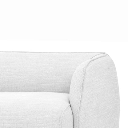 Three-Seater Fabric Sofa in Light Texture Grey