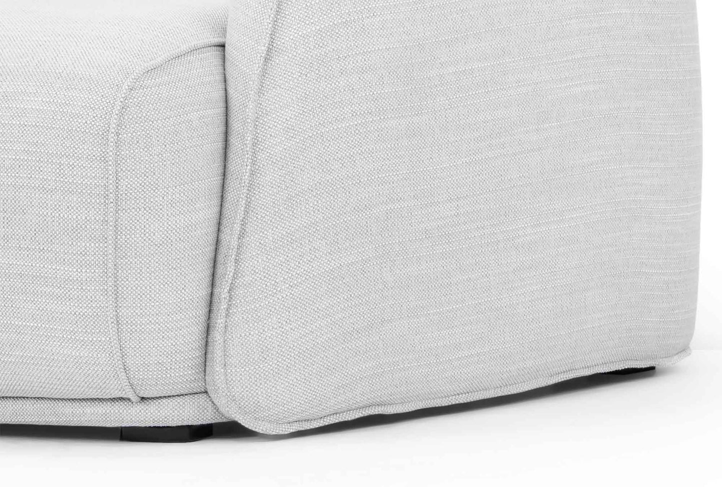 Three-Seater Fabric Sofa in Light Texture Grey