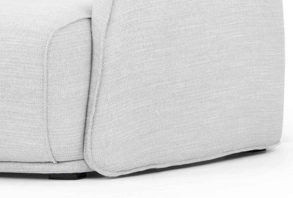 Three-Seater Fabric Sofa in Light Texture Grey