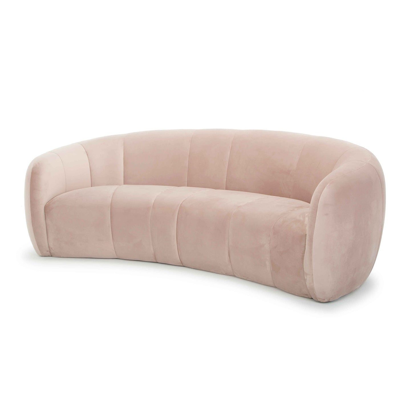 Three-Seater Fabric Sofa - Blush