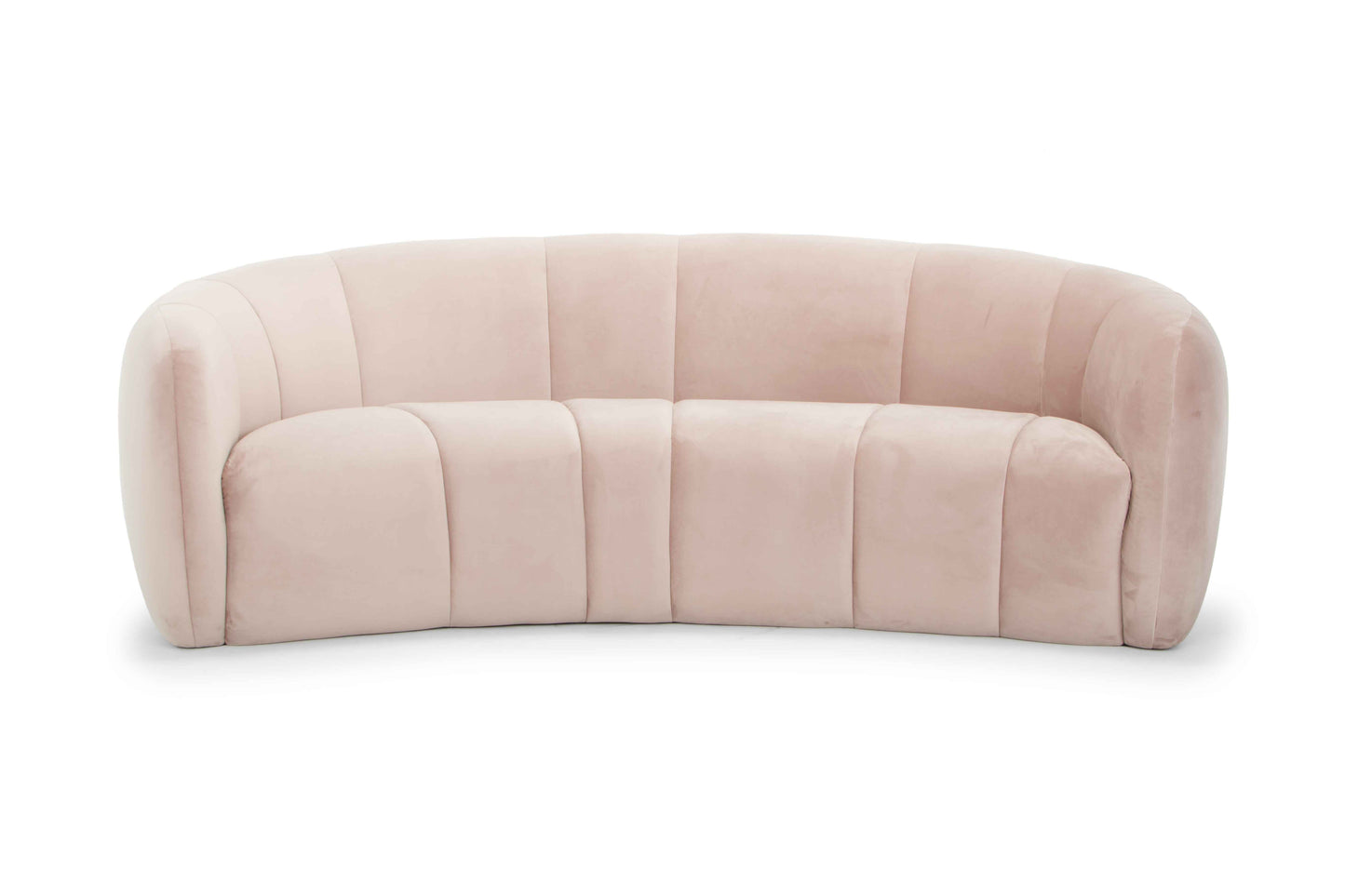 Three-Seater Fabric Sofa - Blush