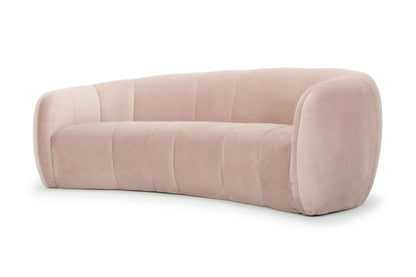 Three-Seater Fabric Sofa - Blush