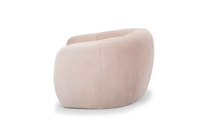 Three-Seater Fabric Sofa - Blush