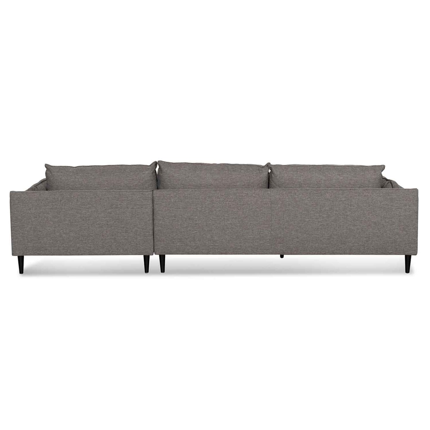 Four-Seater Right Chaise Fabric Sofa - Graphite Grey