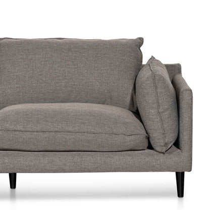 Four-Seater Left Chaise Fabric Sofa - Graphite Grey