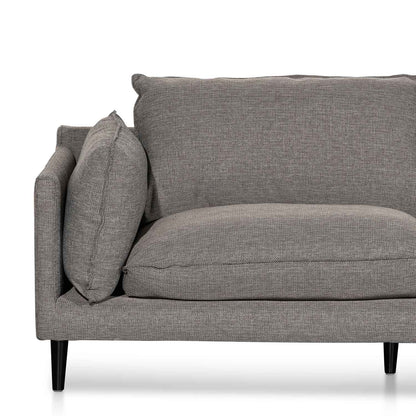 Four-Seater Right Chaise Fabric Sofa - Graphite Grey