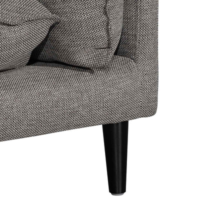 Four-Seater Left Chaise Fabric Sofa - Graphite Grey