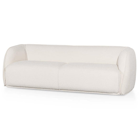 Three-Seater Fabric Sofa - White