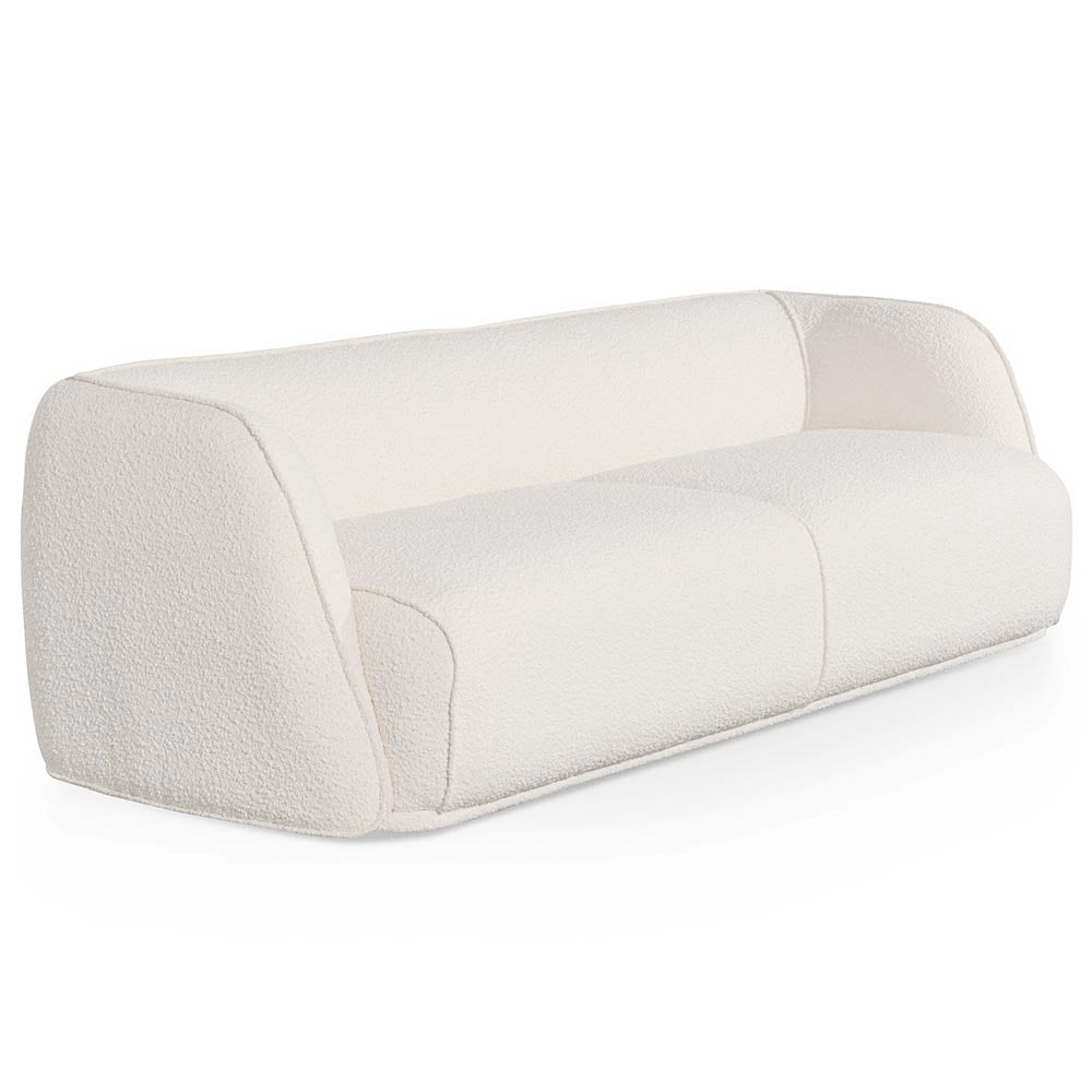 Three-Seater Fabric Sofa - White