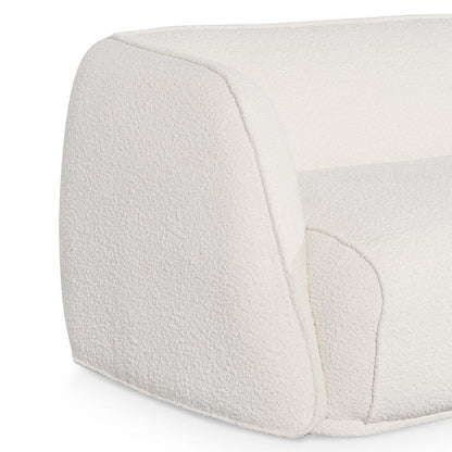 Three-Seater Fabric Sofa - White