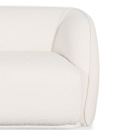 Three-Seater Fabric Sofa - White