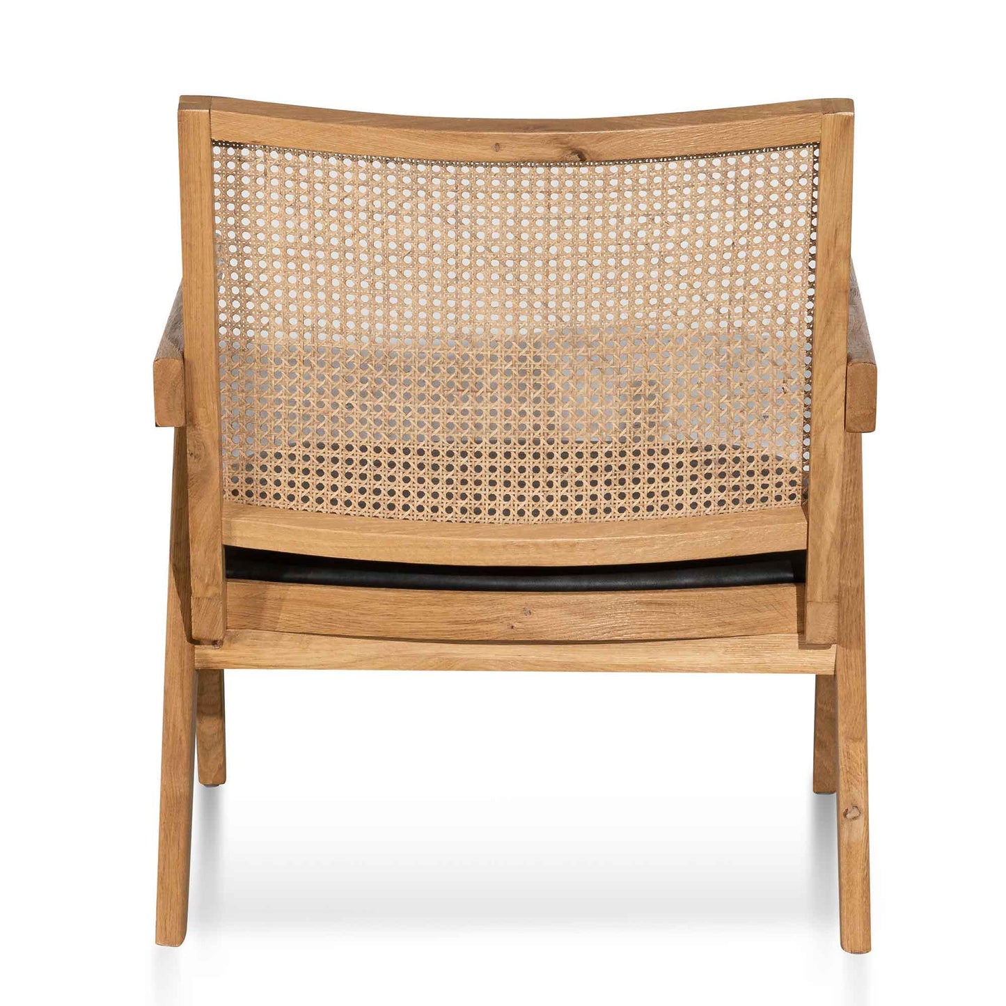 Distress Natural and Black Seat Rattan Armchair