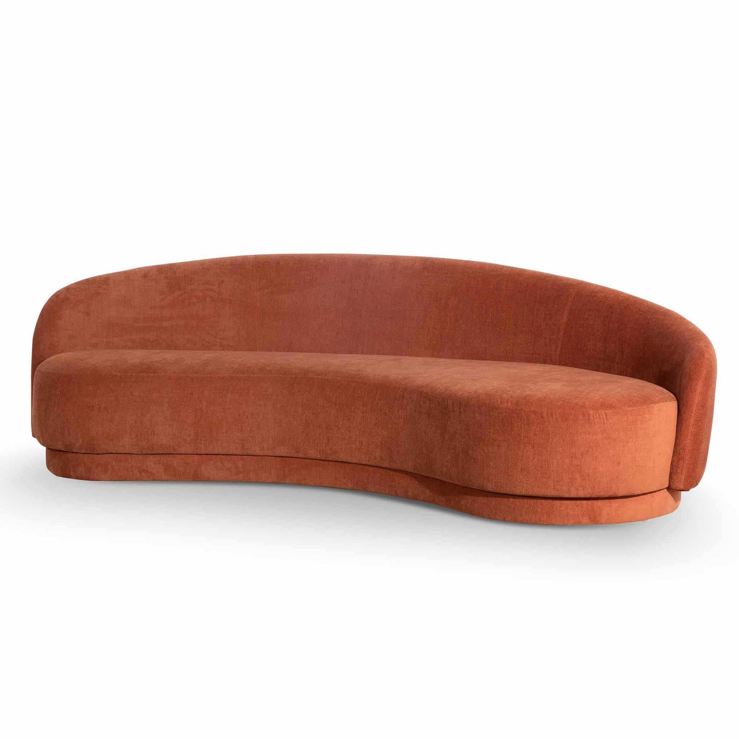 Four-Seater Fabric Sofa - Rust